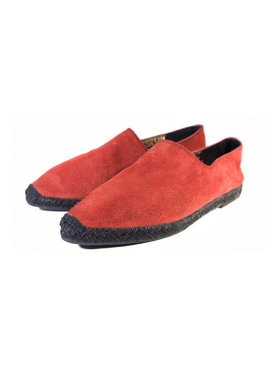 YSL Shoes Red Suede Espadrilles Loafers Womens Size 6.5 main image 5